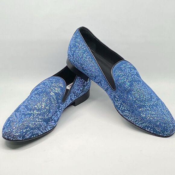 Versace Crystal Embellished Smocking Loafers size 44/us size 11 main image 11